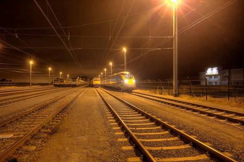 Eurostar E320 in de bundel te Adinkerke/De Panne.Foto genomen door Anthony Pinson.