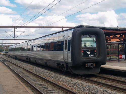 Een IC3 van DSB te Kolding (Denemarken).