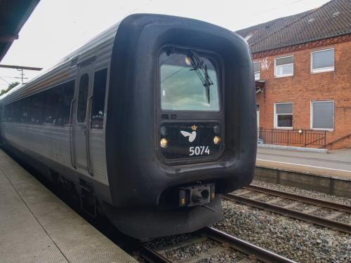 Een IC3 van DSB te Kolding (Denemarken).