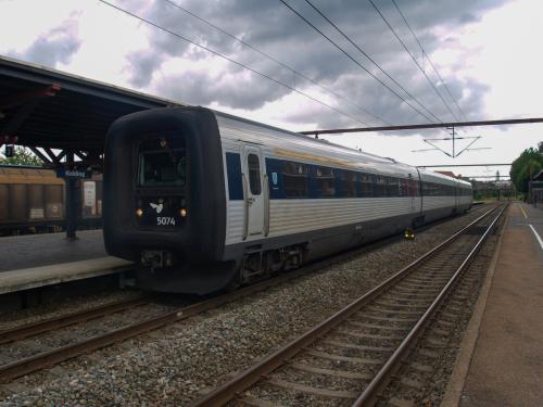 Een IC3 van DSB te Kolding (Denemarken).