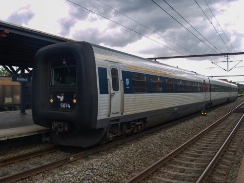 Een IC3 van DSB te Kolding (Denemarken).