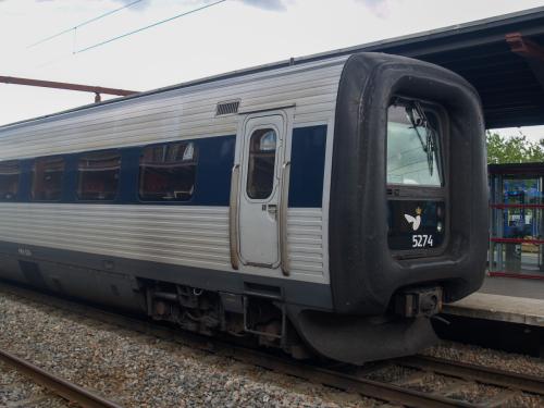 Een IC3 van DSB te Kolding (Denemarken).